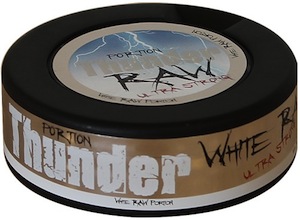 thunder white raw frosted portion snus
